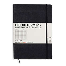 Leuchtturm1917 Anteckningsbok A5 Soft Rutad Black