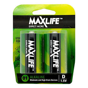 Maxlife D Alkaline 2-pack