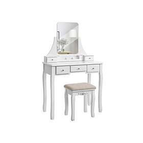 Maxkon Vanity Dressing Table Stool Set Rotating Makeup Mirror 10 LED Lights Dres