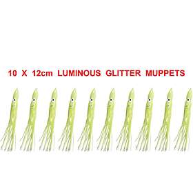 Fladen Bläckfiskar 12cm, 10-pack Självlysande