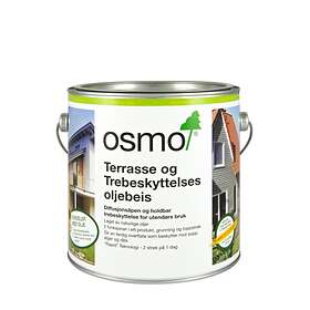 Osmo Trebeskyttelse oljebeis 728 2.5l rød ceder 1l dekker ca 26m2 1 strøk