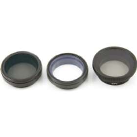 Xrec Filter Set 4in1/Polarizing Cpl/Nd4/Uv For Gopro Hero 4 3+ 3/+ Cover