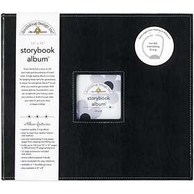 Doodlebug Design D-ring Storybook Album 12”x12” - Beetle Black