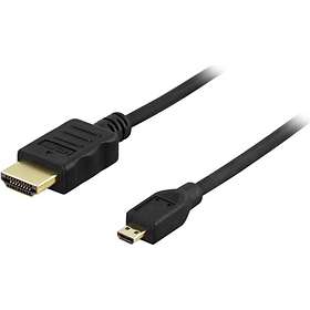 Deltaco HDMI - HDMI Micro High Speed with Ethernet 3m