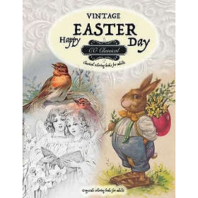 Vintage EASTER Classical coloring books for adults. Grayscale coloring books for