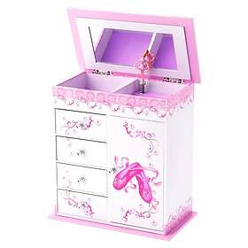 Mele Pink Musical Ballet Shoe Ballerina Jewellery Box Trinket Girls Childrens